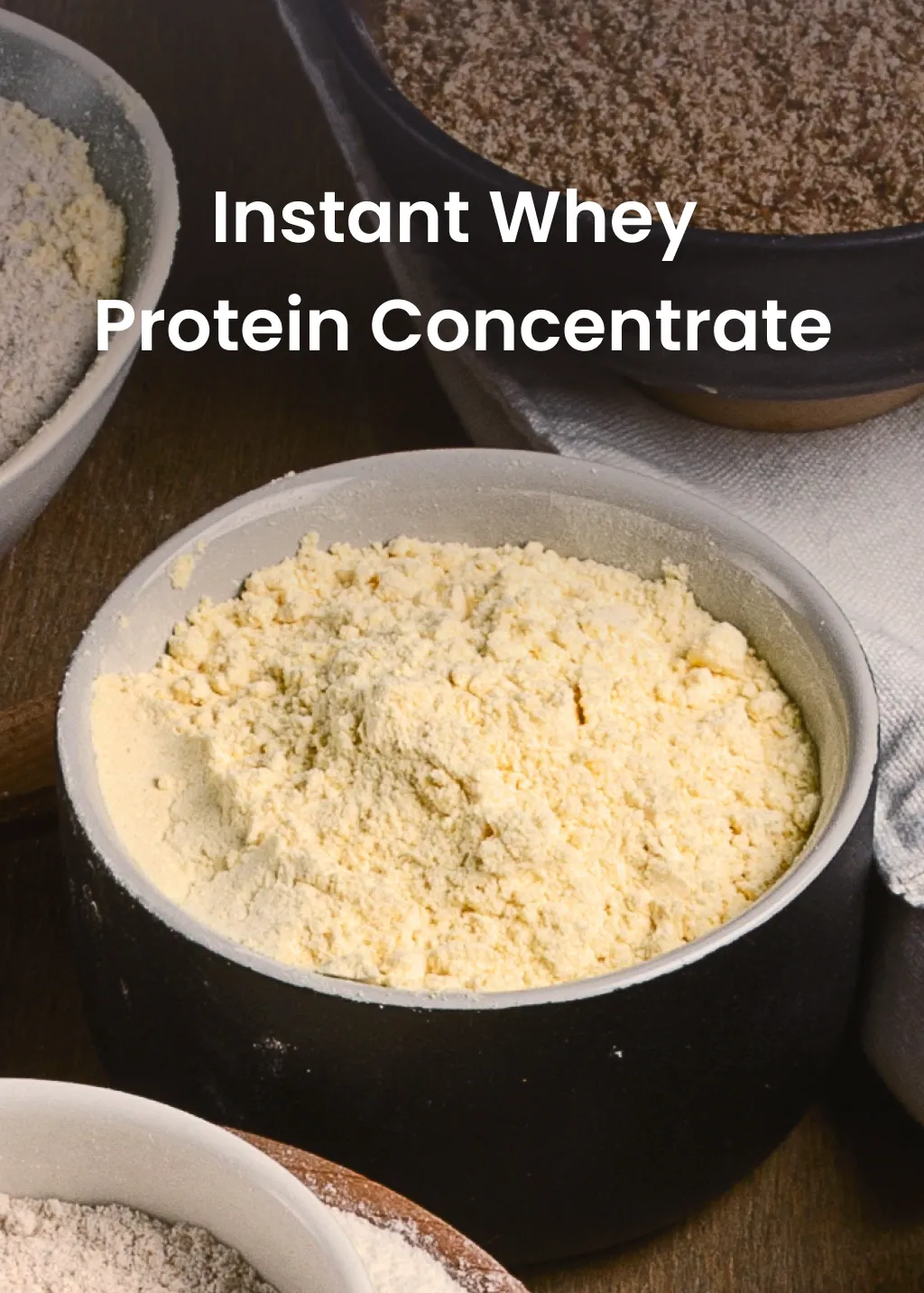 Instant Whey Protein Concentrate from Milk Powder Asia